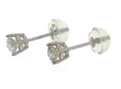 Elegant White Gold .40ctw Diamond Earrings