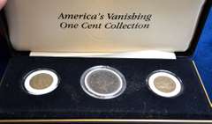 Lot OF Old Cents In Holder