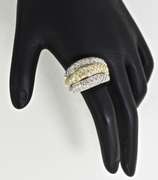Shimmering 18K Two-Tone Diamond Dome Ring