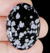 Beautiful 35.64ct untreated Snowflake Obsidian