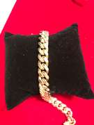 MEN’S GOLD PLATED STERLING SILVER CURB LINK BRACELET