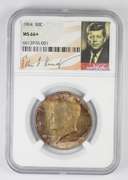 MS66+ 1964 Kennedy Half Dollar - Graded NGC - Beautiful Toning