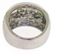 Sterling Silver Cubic Zirconia & Gemstone Ring