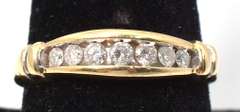 7-Stone Diamond Band Ring in 14KT Yellow Gold