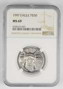 MS69 1997 $50 American Platinum Eagle 1/2 Oz - Graded NGC