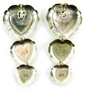 Q.T. Zuni Sterling Triple Heart Gemstone Earrings