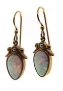Sterling Silver Opal Color Stone Earrings