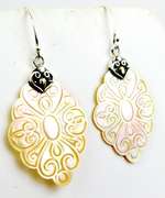 Designer Sterling & 18K Mother of Pearl Earrings