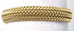 Heavy Woven Bracelet in 14KT Yellow Gold