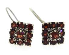 Sterling Silver Garnet Earrings