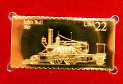 4 Locomotive 1987 1st Day Issues/22KT Gold Stamps