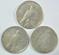 Scarce 1925-S, 1935, & 1935-S Peace Silver Dollars