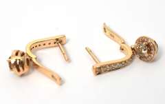 Glistening Diamond Earrings in 14KT Rose Gold