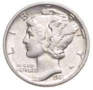 1931-D Mercury Dime