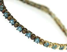 Vintage Sterling Silver Blue Topaz Bracelet