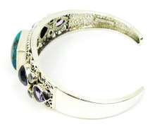 Beautiful Nicky Butler Sterling Gemstone Cuff Bracelet