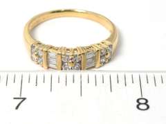 Shiny Diamond Band Ring in 14KT Yellow Gold