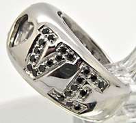 LADIES 18 KT WHITE GOLD DIAMOND 'LOVE' RING.