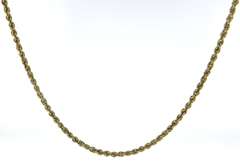 Simple Yellow Gold Rope Chain Necklace