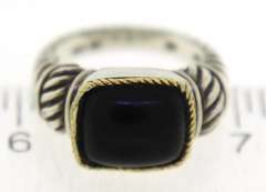 Sterling Silver Signed Black Onyx Ring