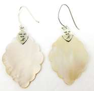 Designer Sterling & 18K Mother of Pearl Earrings