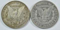 Nicer 1879-O & 1880-O Morgan Silver Dollars