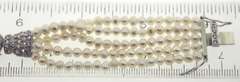 Pearl and Cubic Zirconia Sterling Silver Bracelet