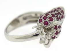 Sterling Silver Strawberry Gemstone Ring