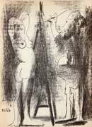 PABLO PICASSO LE PEINTRE ET SON MODELE 1964