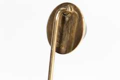 14K Yellow Gold Victorian Amethyst Cabochon Round Simple Stick Pin