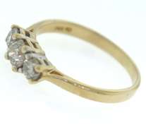 Beautiful Yellow Gold ape .98ctw Diamond Band