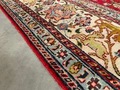 STUNNING HUNTING DESIGN TABRIZ RUG 9'.4"X13'.1"