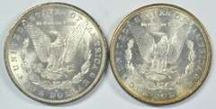 Fresh Choice BU 1879-S & 1880-S Morgan Silver Dollars