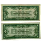 1928 A & 1928 B $ 1 Funnyback Silver Certificates