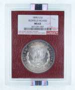 MS63 1890-S Morgan Silver Dollar - Redfield Hoard - Graded NGC