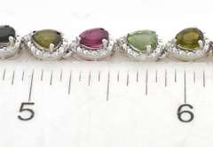 Incredible Tourmaline & Diamond Necklace in Vermeil