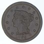1855 Braided Hair Large Cent