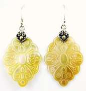Designer Sterling & 18K Mother of Pearl Earrings