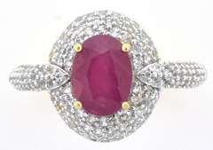 Charming Star Ruby & Topaz Ring in Vermeil