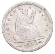 1853 Seated Liberty Quarter