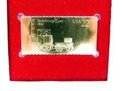 4 Locomotive 1987 1st Day Issues/22KT Gold Stamps