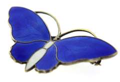Vintage Norway Sterling Silver Butterfly PIn