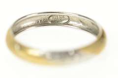 Sterling Silver Two Tone Twist Pattern Rounded Band Ring