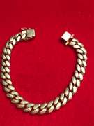 MEN’S GOLD PLATED STERLING SILVER CURB LINK BRACELET