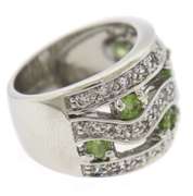Sterling Silver Cubic Zirconia & Gemstone Ring