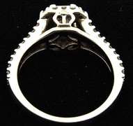 LADIES 14 KT WHITE GOLD DIAMOND ENGAGEMENT RING.