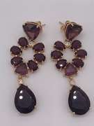 Pretty Purple Gemstone Earrings