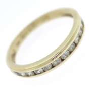 Elegant Diamond Channel Set Band in 14kt