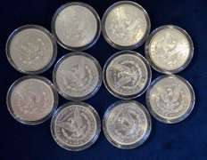 Lot Of 10 AU Plus Morgan Dollar