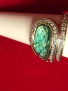 Ladies 14K Quartz and Diamond Bypass Ring